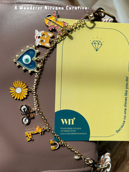 Yellow Sunshine Cycle Bagcharm