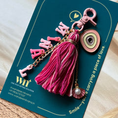 Personalised Pink Bagcharm
