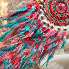 Olive Red Coral Rosewood Dreamcatcher