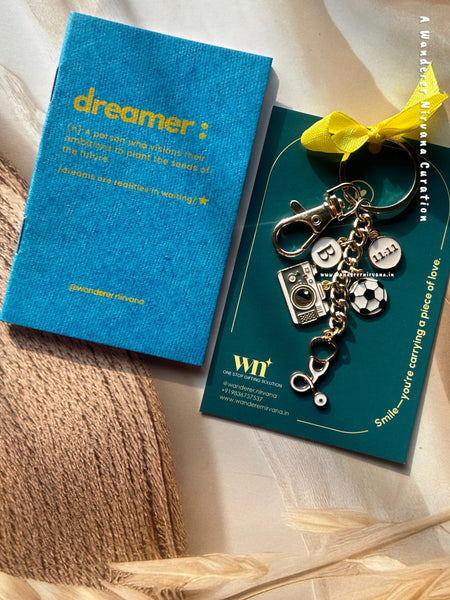 Football Camera Doctor Charm Keychain