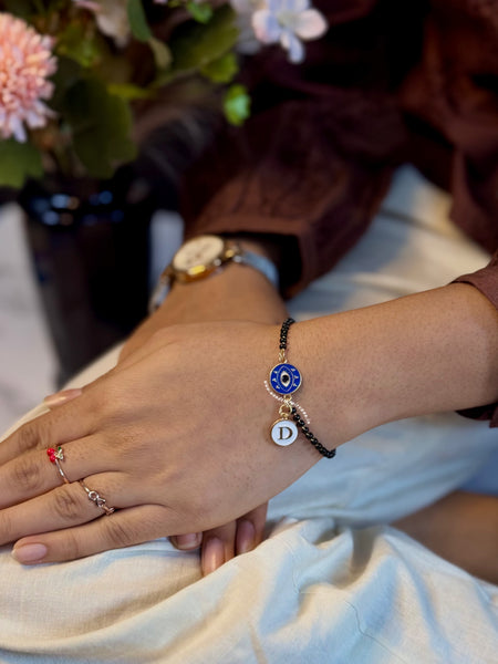 Neelchakra Nazariya Bracelet with Initial