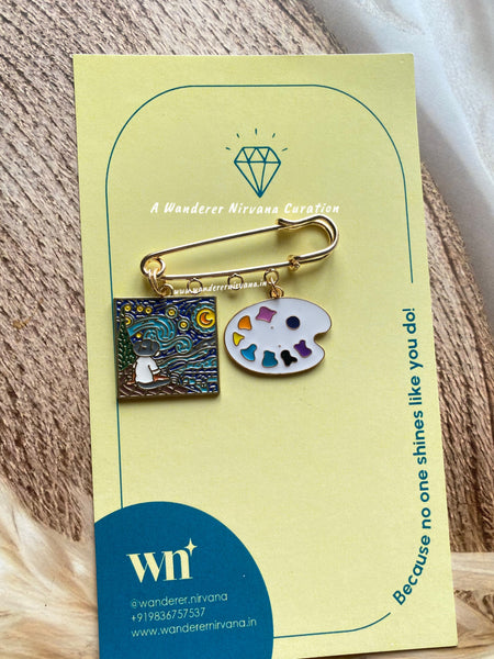 Artist Pallete Brooch