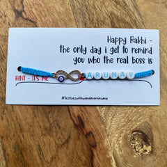 Infinity Evileye Name Rakhi