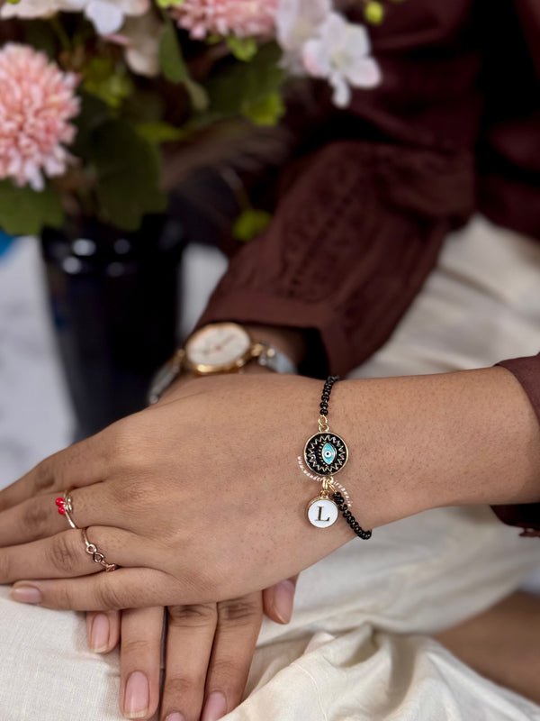 Safar Nazariya Bracelet with Initial