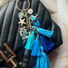 Beach Ocean Boho Personalised Keychain Bagcharm
