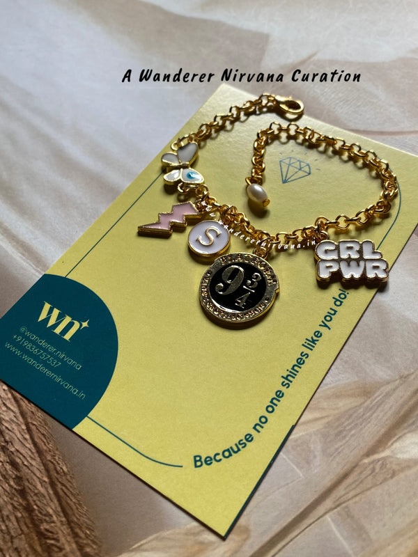Butterfly Harry Potter Personalised Pearl Bracelet
