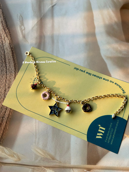 Cupcake Donut Star Moon Bracelet