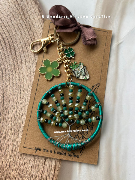 Green Forest Tree of Life Keychain