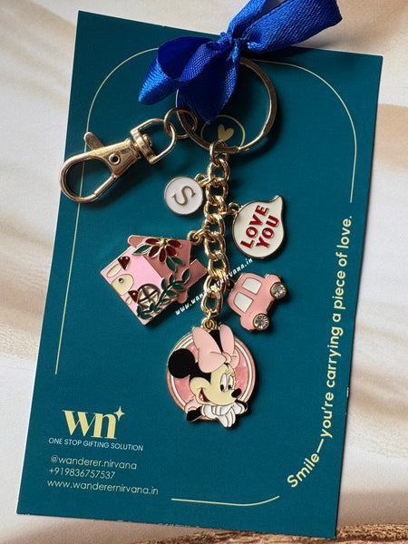Mickey Minnie Home Keychain Set of 2