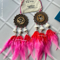 Ohm Swastik Pink-Red Shagun