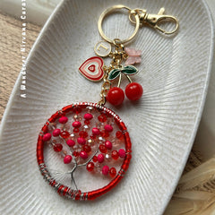Tree of Life Cherry Blossom Butterfly Keychain