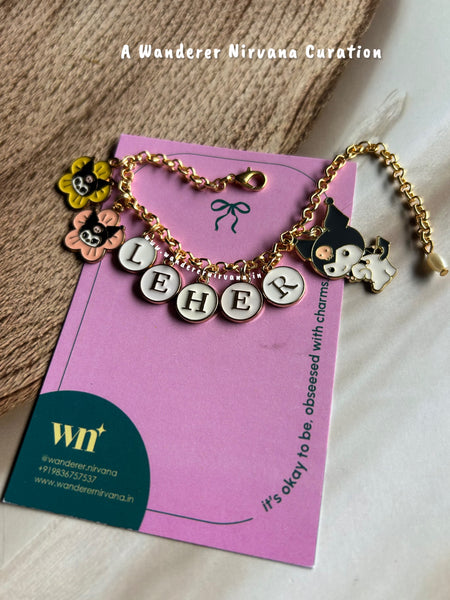 Kuromi Personalised Name Bracelet