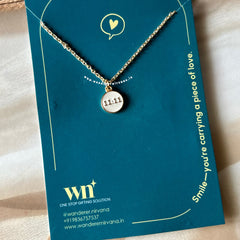 11:11 Affirmation Neckpiece ( white)