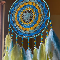 Mint Sky Yellow Hues Dreamcatcher