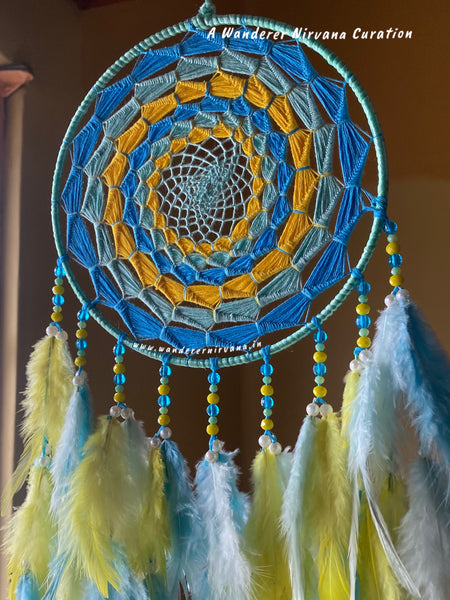 Mint Sky Yellow Hues Dreamcatcher