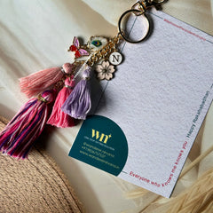 Boho Personalised Butterfly MayurKeychain Bagcharm