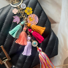 Boho Personalised Sunset Keychain Bagcharm