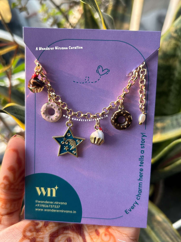 Cupcake Donut Star Moon Bracelet