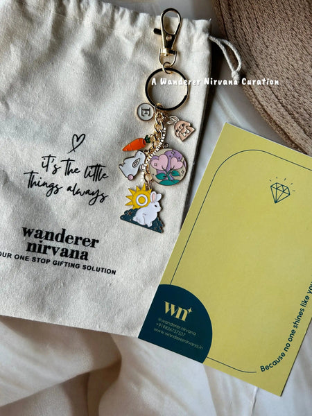 Luna Rabbit Carrot Keychain