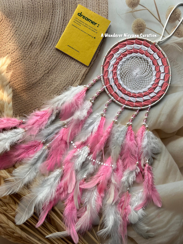 Dreamy Pink White Dreamcatcher