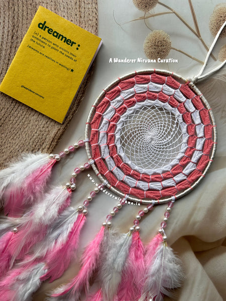 Dreamy Pink White Dreamcatcher