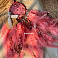 Pink Blue Red Set of 3 Dreamcatchers