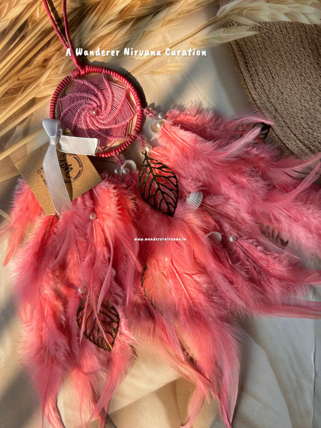 Pink Blue Red Set of 3 Dreamcatchers