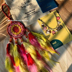 Red Yellow Coffee Home Dog Moon Dreamcatcher Bracelet Combo