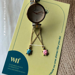 Blue Pink Turtle Set of 2 Watchcharms