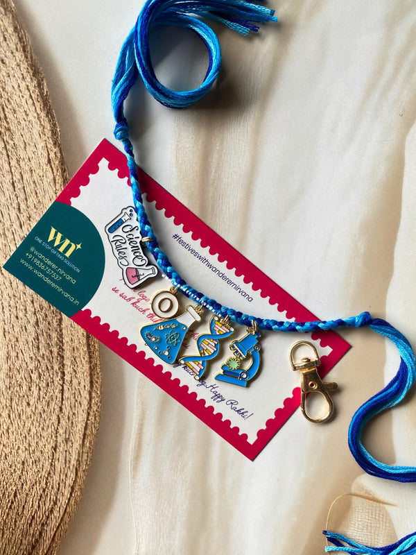 Scientist Charm Rakhi Keychain