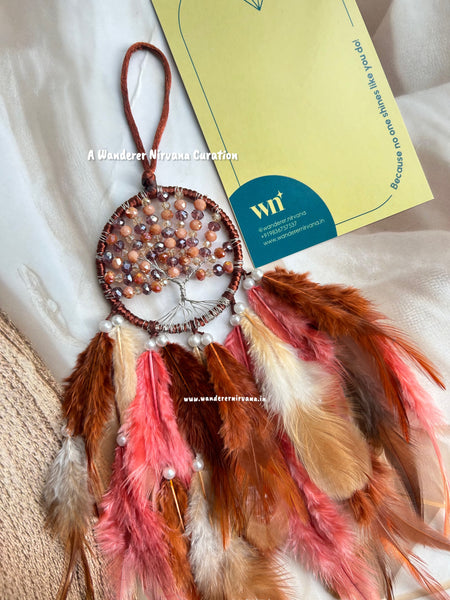 Brown Surreal Tree of Life Dreamcatcher