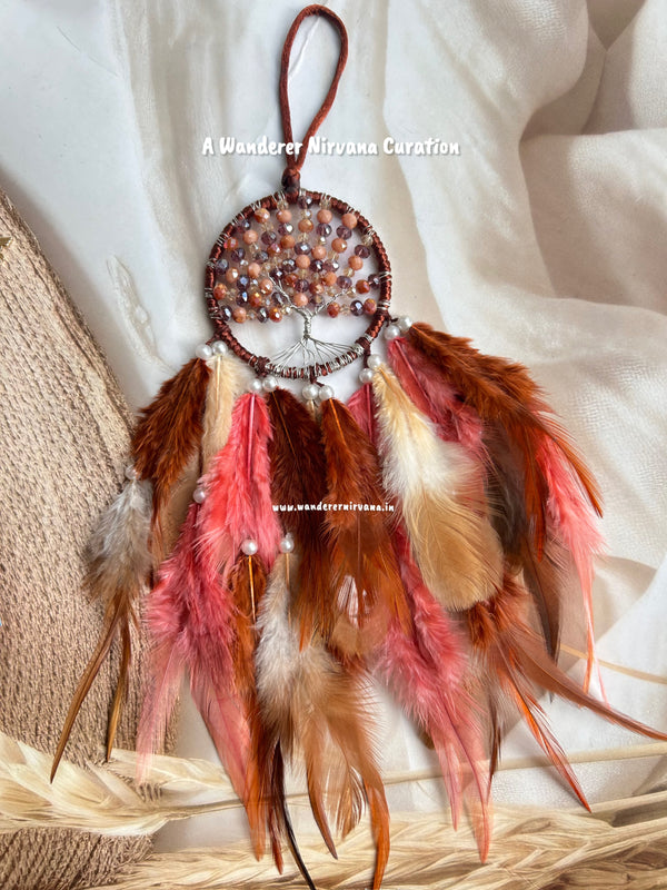 Brown Surreal Tree of Life Dreamcatcher