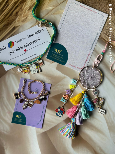 Bhaiya Bhabhi Rakhi Lumba Bracelet Combo