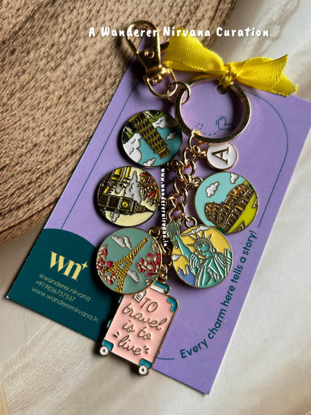 London Paris Newyork Rome Keychain
