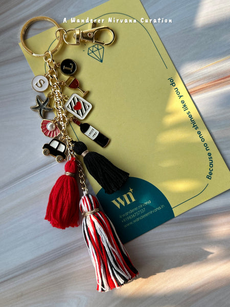 Wine Time  Beach Card Boho Journey Bagcharm