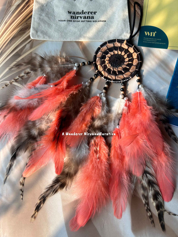 Peach Black Vintage Browns Dreamcatcher