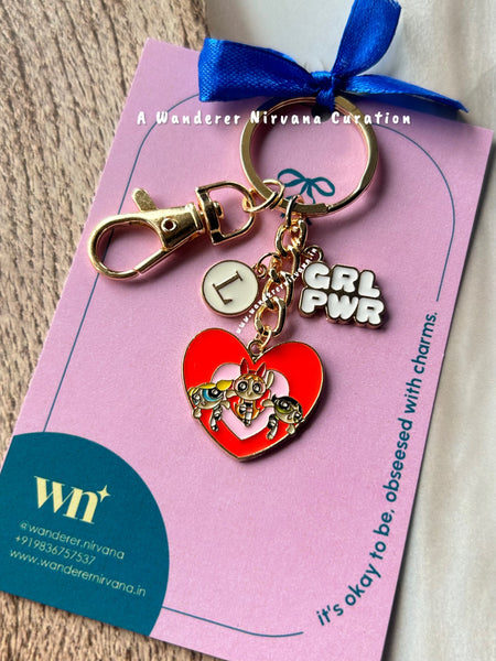 Girl Power Puff Keychain