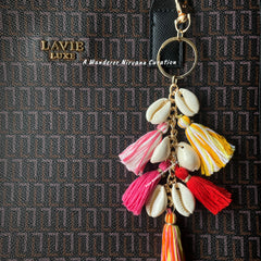 Boho Cowrie Tassel Bagcharm