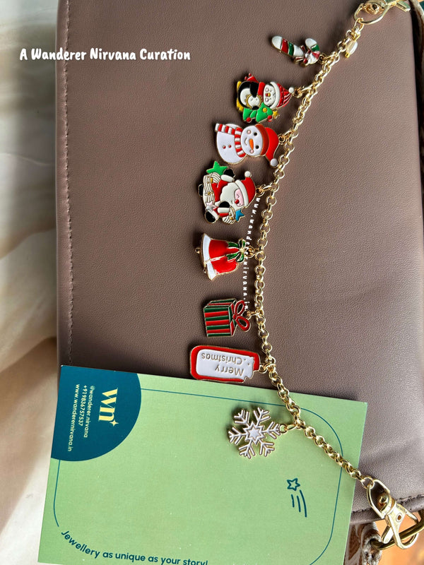 Merry Christmas Boho Bagcharm