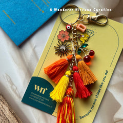 Boho Personalised Sunrise Drama Keychain Bagcharm