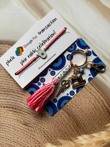 Bhaiya Bhabhi Hamsa Fashion Designer Rakhi Set