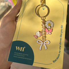 Hello Kitty Flower Bow Butterfly Keychain