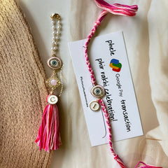 Bhai-bhabhi Rosie EvilEye Rakhi  Set