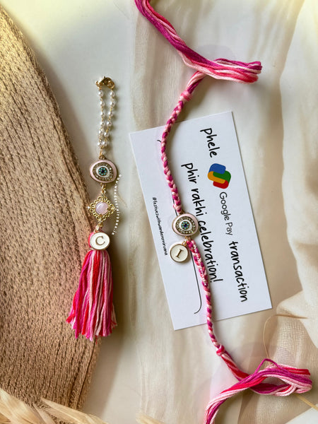 Bhai-bhabhi Rosie EvilEye Rakhi  Set