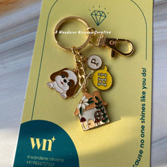 Hi Dog Home Keychain