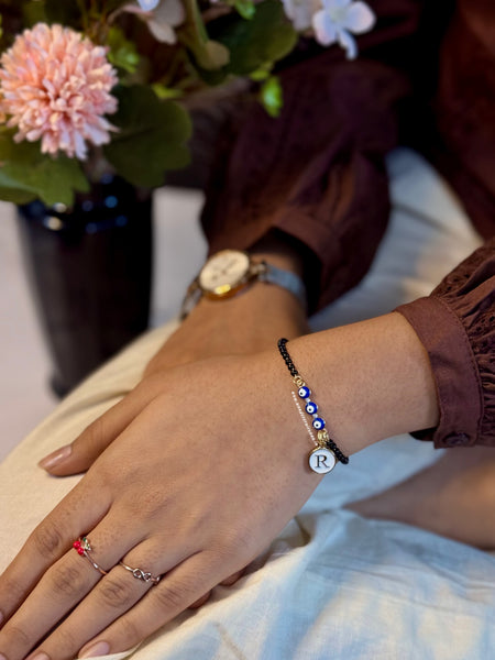 Trinetra Nazariya Bracelet with Initial