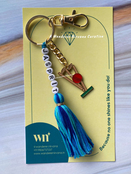 Sixer Cricket Personalised Bagcharm