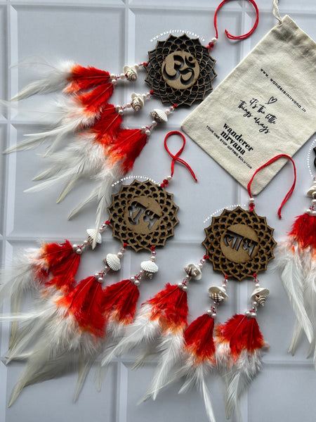 Shubh Labh Ohm Swastik Red-White Jalsa