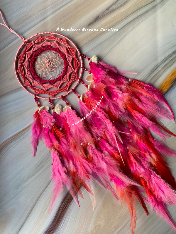 Love you Berry Much Red and Pink Dreamcatcher