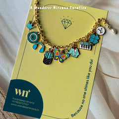 Blue Love Luck Charm Bracelet